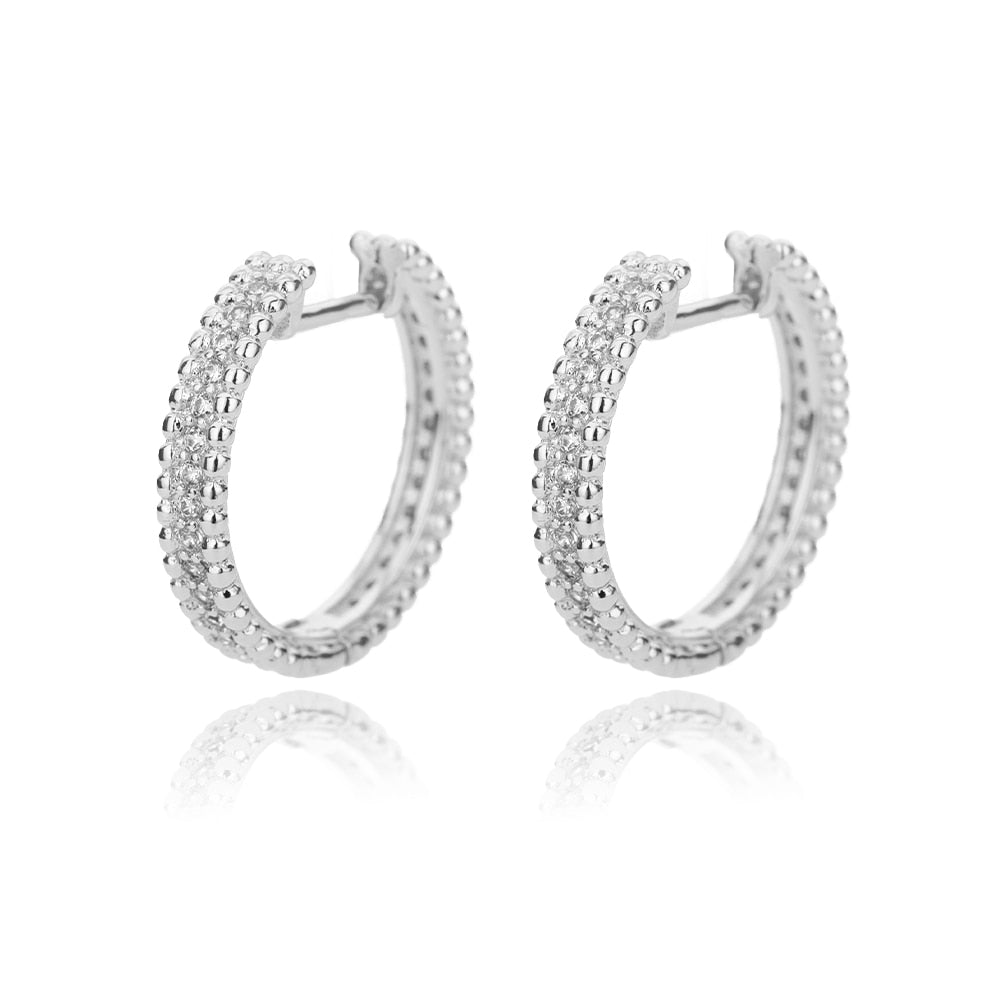 Sparkle Square Hoop Earrings