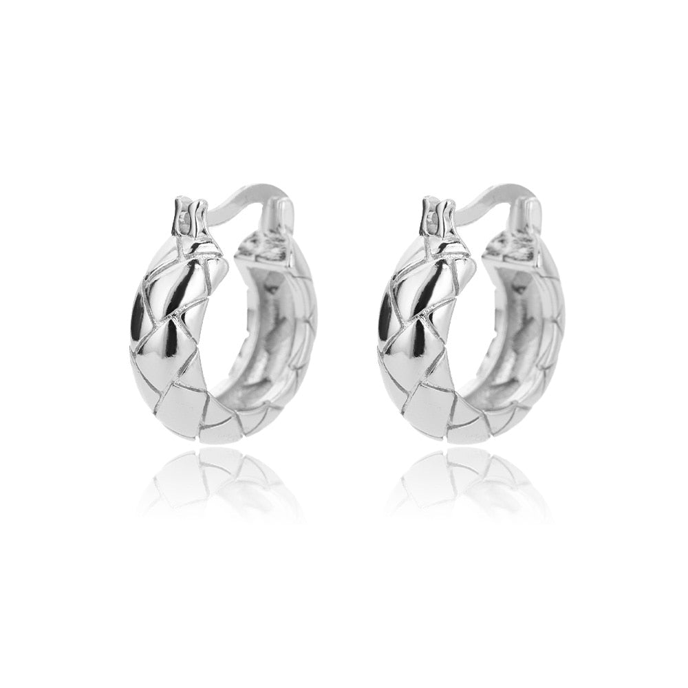 Sparkle Square Hoop Earrings