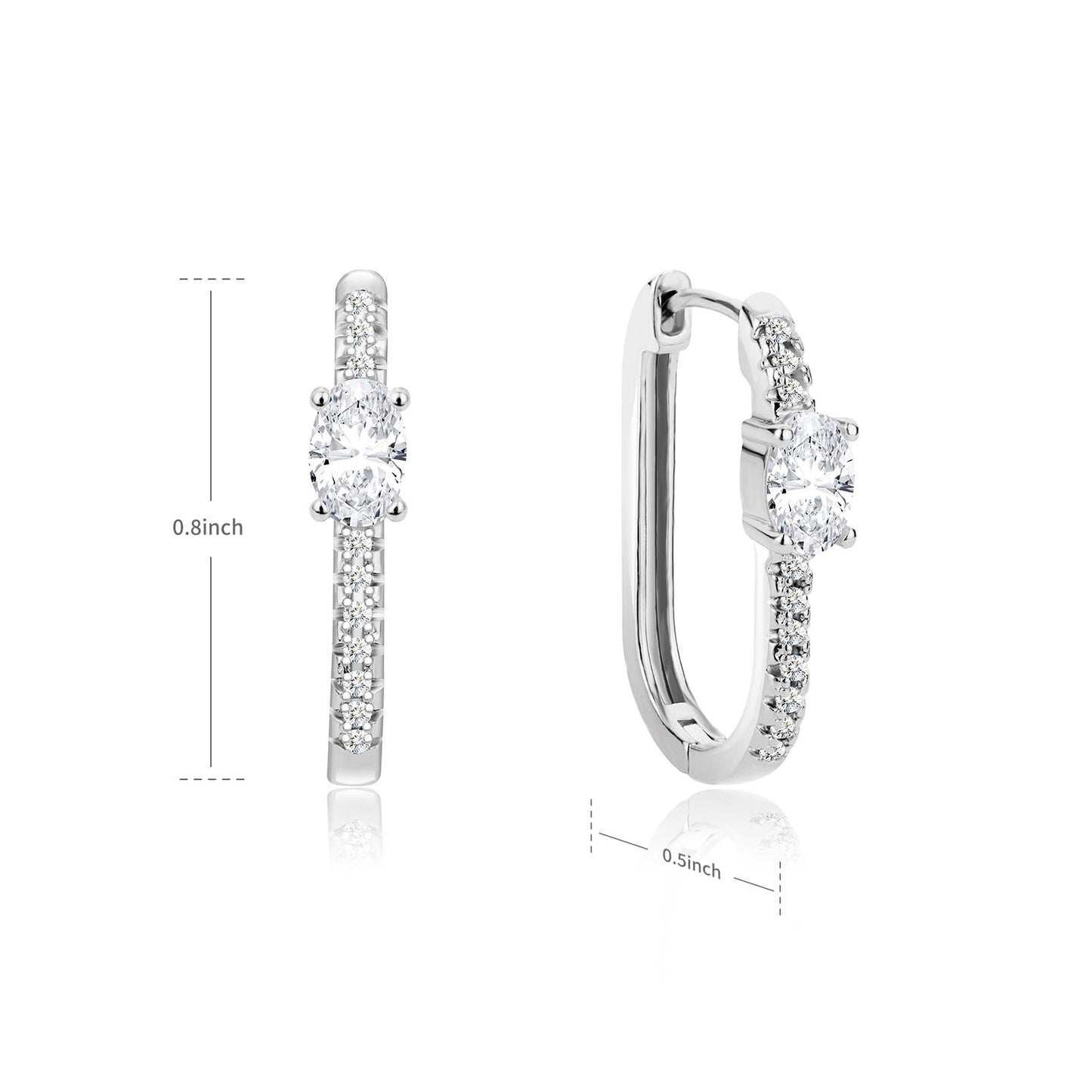 Sparkle Square Hoop Earrings