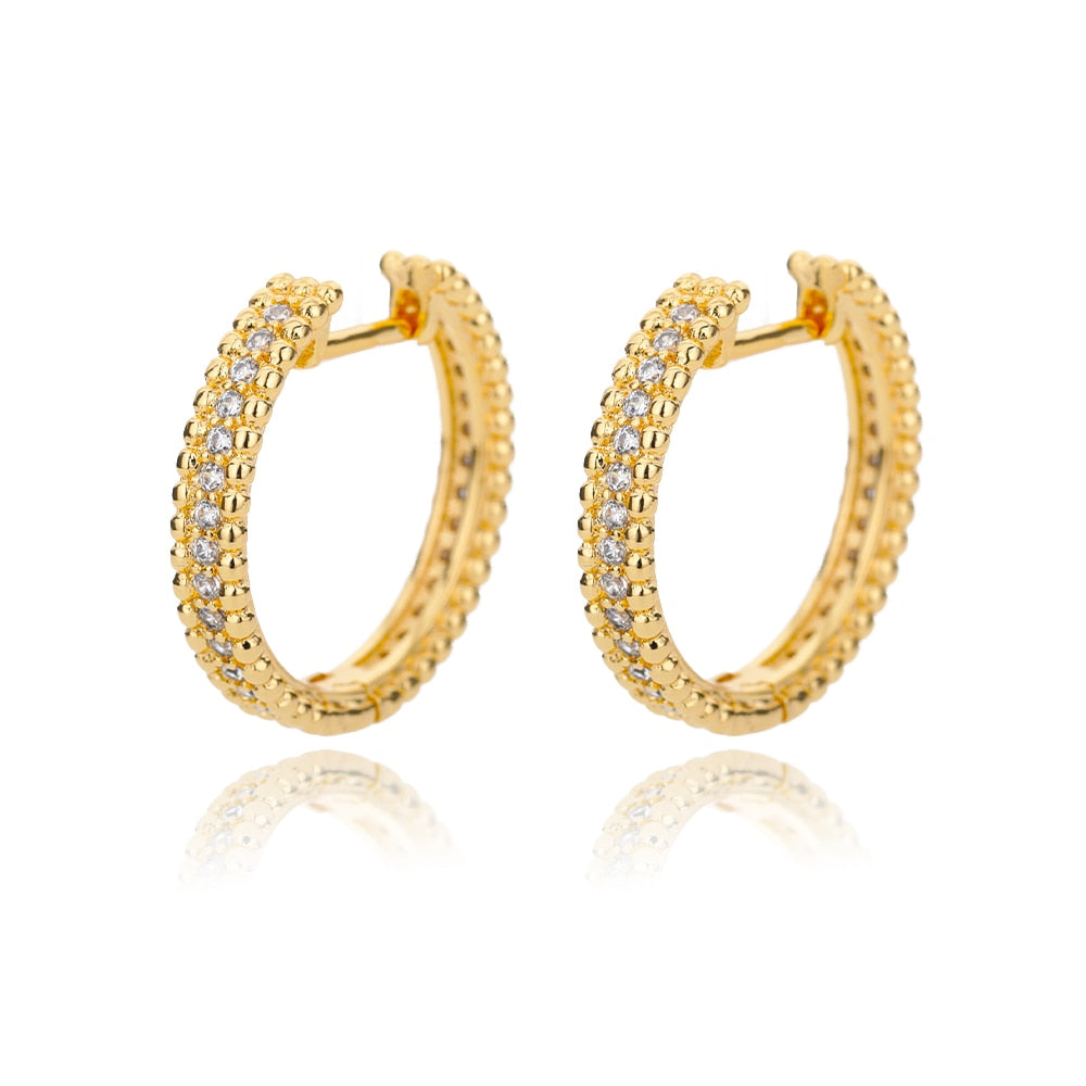 Sparkle Square Hoop Earrings
