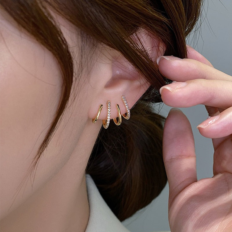 Retro Gold Pendant Earrings